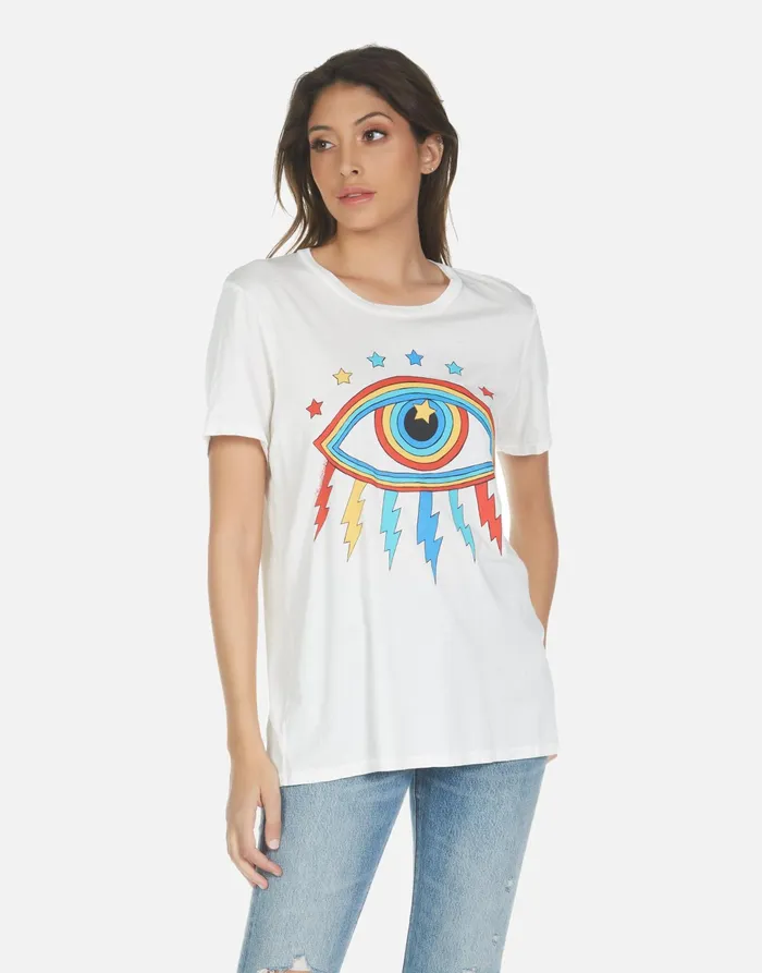 Wolf Rainbow Lightning Eye Milk Women039s Lauren Moshi Short Sleeve