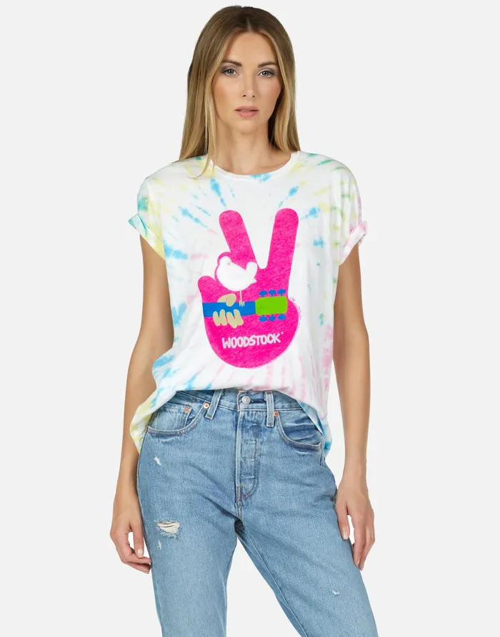 Wolf Woodstock Peace Island Breeze Women039s Lauren Moshi Short Sleeve