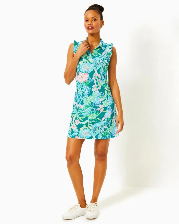 Women Activewear Lilly Pulitzer UPF 50 Luxletic Silvia Dress Multi Hot On The Vine