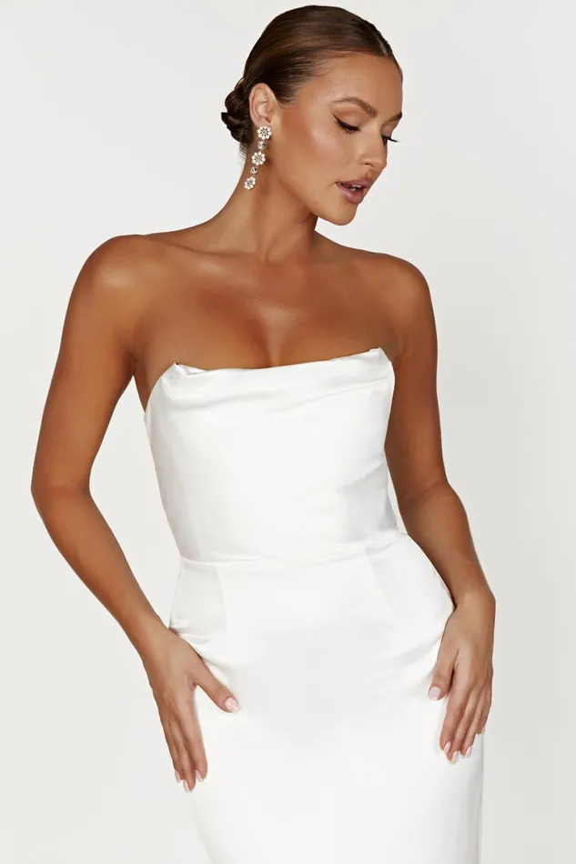 Women Alanis Strapless Maxi Dress 8211 White White Meshki Maxi Dresses