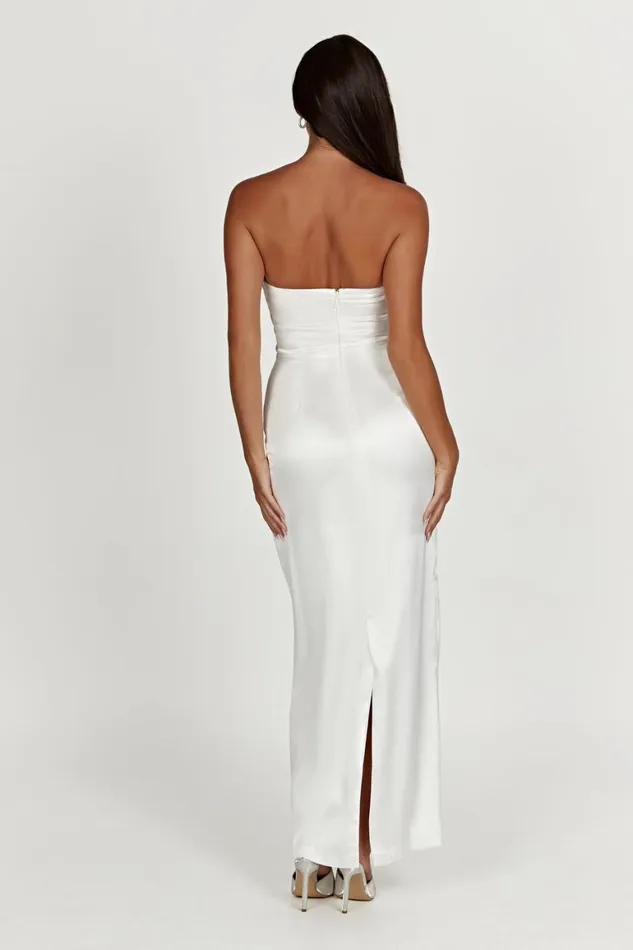 Women Alanis Strapless Maxi Dress 8211 White White Meshki Maxi Dresses