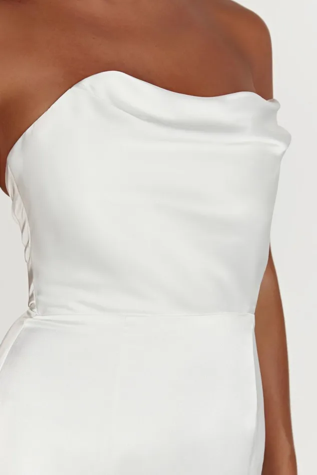Women Alanis Strapless Maxi Dress 8211 White White Meshki Maxi Dresses
