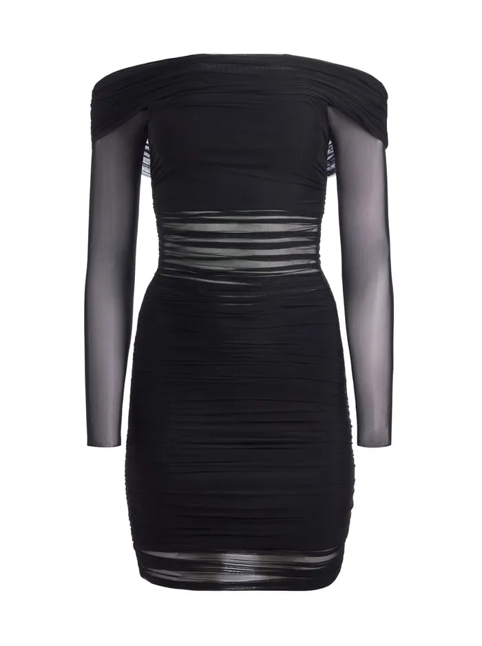 Women Alice Olivia Dresses Isadola Mini Dress Black