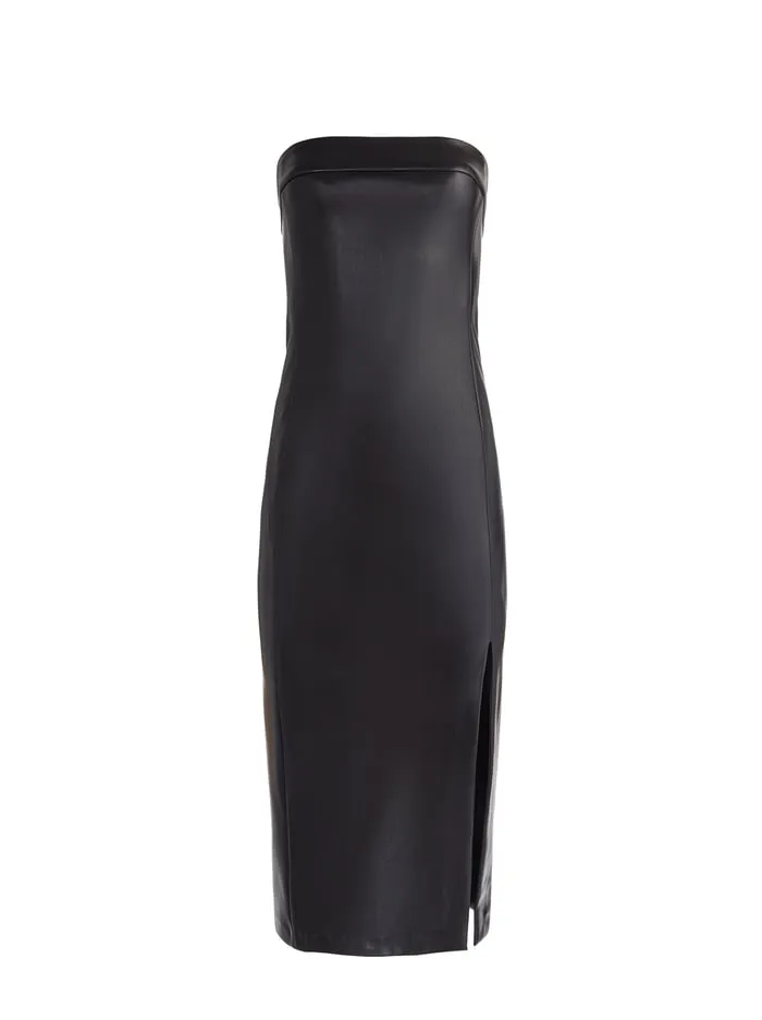 Women Alice Olivia Dresses Kelly Vegan Midi Dress Black