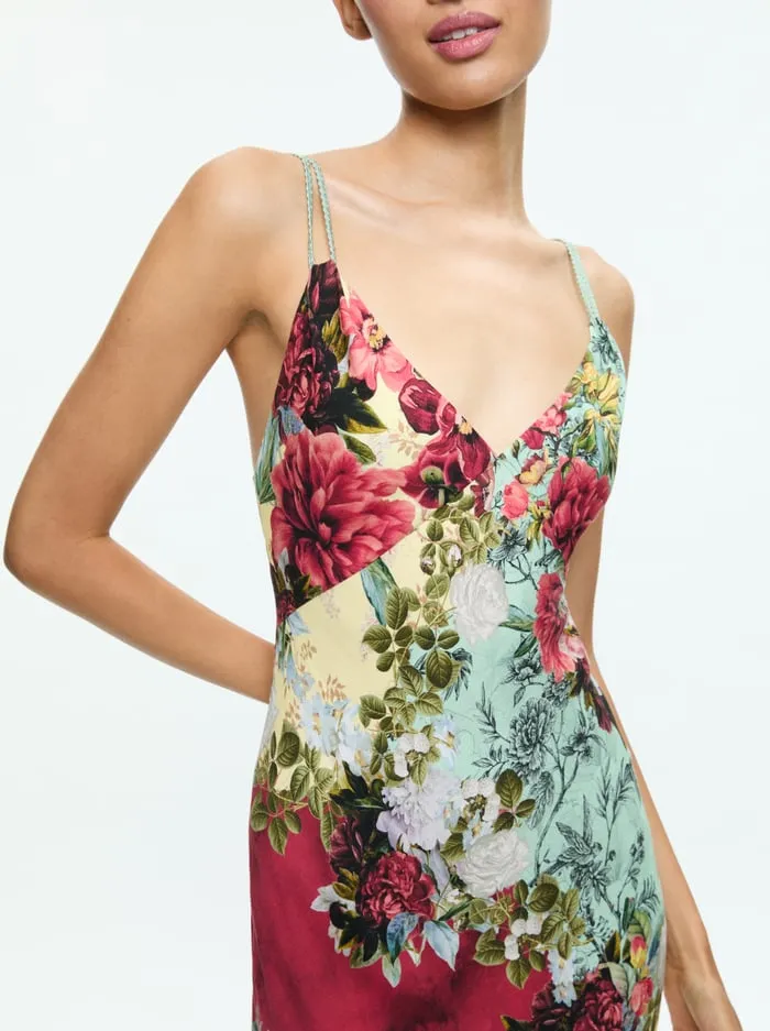 Women Alice Olivia Dresses Kiro V Neck Slip Dress Oakley