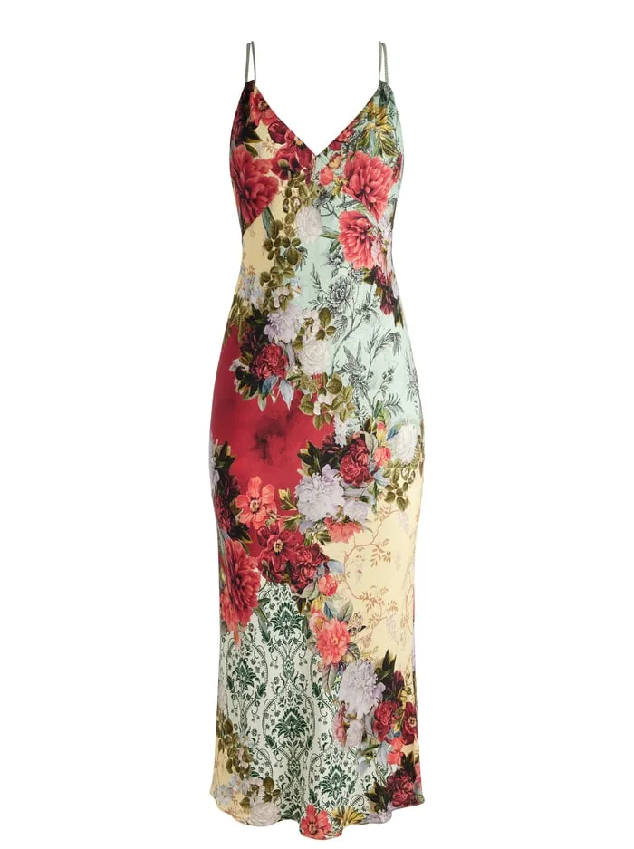 Women Alice Olivia Dresses Kiro V Neck Slip Dress Oakley