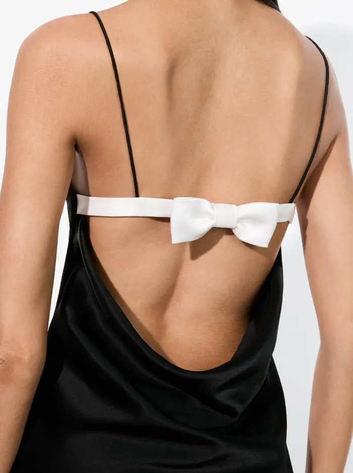Women Alice Olivia Dresses Noelie Cowl Back Dress Blackoff White