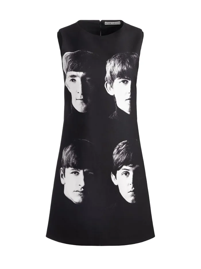 Women Alice Olivia Dresses The Beatles Clyde Shift Dress Fab Four