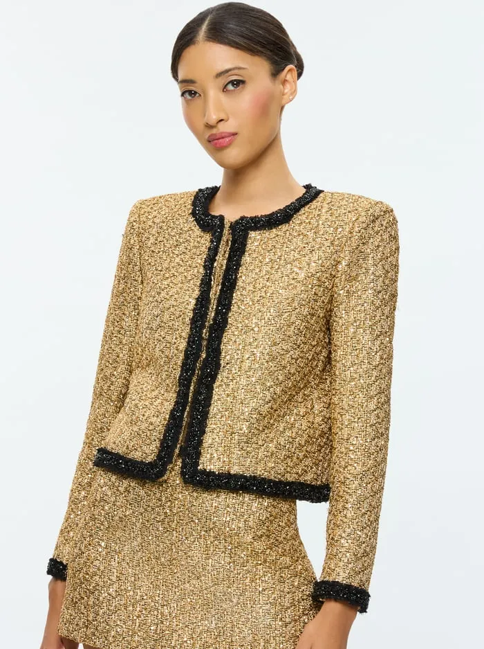 Women Alice Olivia Jackets Coats Landon Jacket Gold