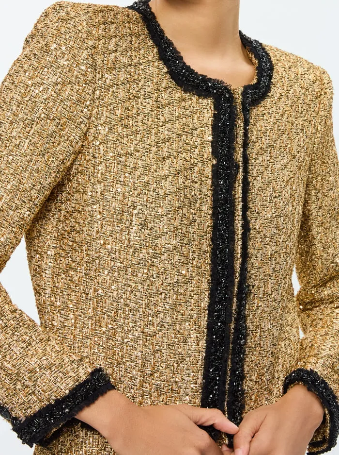 Women Alice Olivia Jackets Coats Landon Jacket Gold