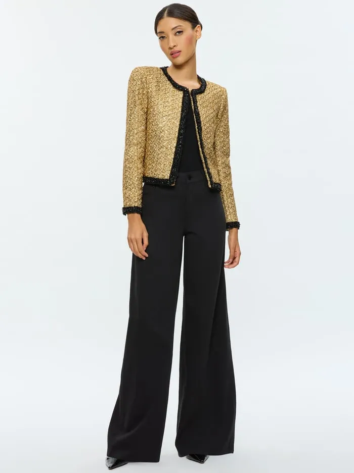 Women Alice Olivia Jackets Coats Landon Jacket Gold