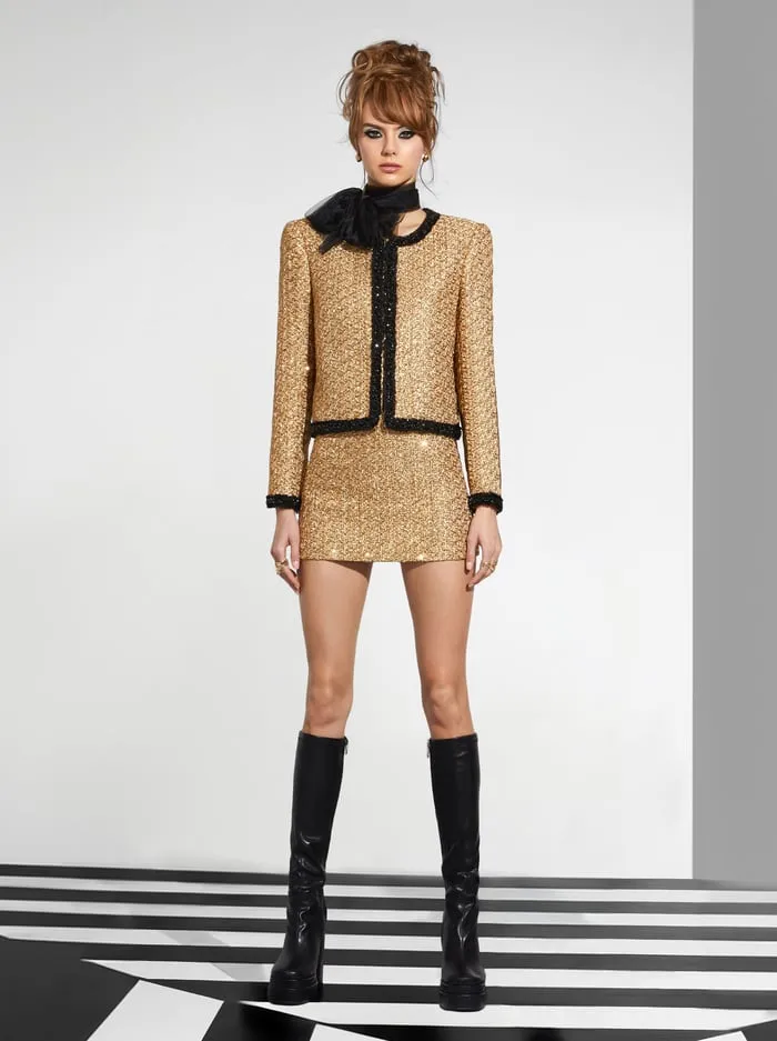 Women Alice Olivia Jackets Coats Landon Jacket Gold
