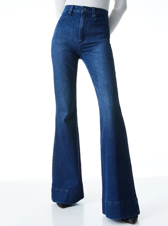 Women Alice Olivia Jeans Beautiful Bell Jean Love Train