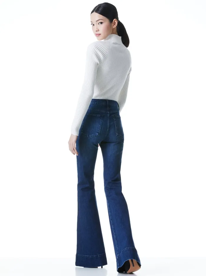 Women Alice Olivia Jeans Beautiful Bell Jean Love Train