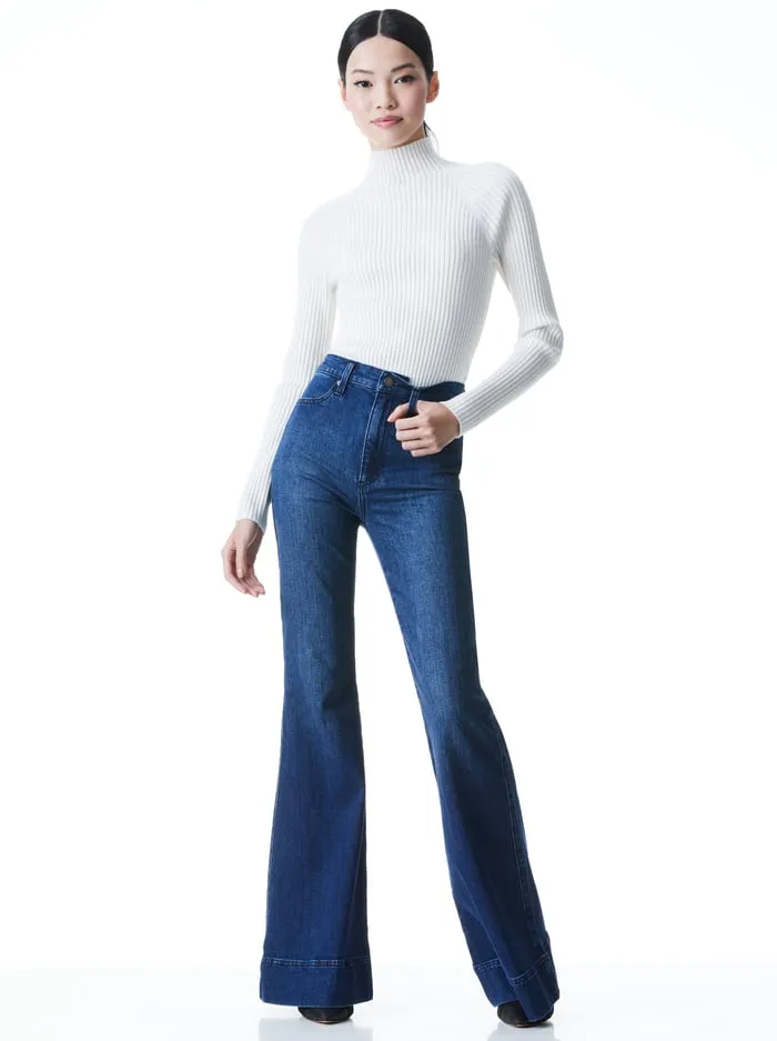 Women Alice Olivia Jeans Beautiful Bell Jean Love Train