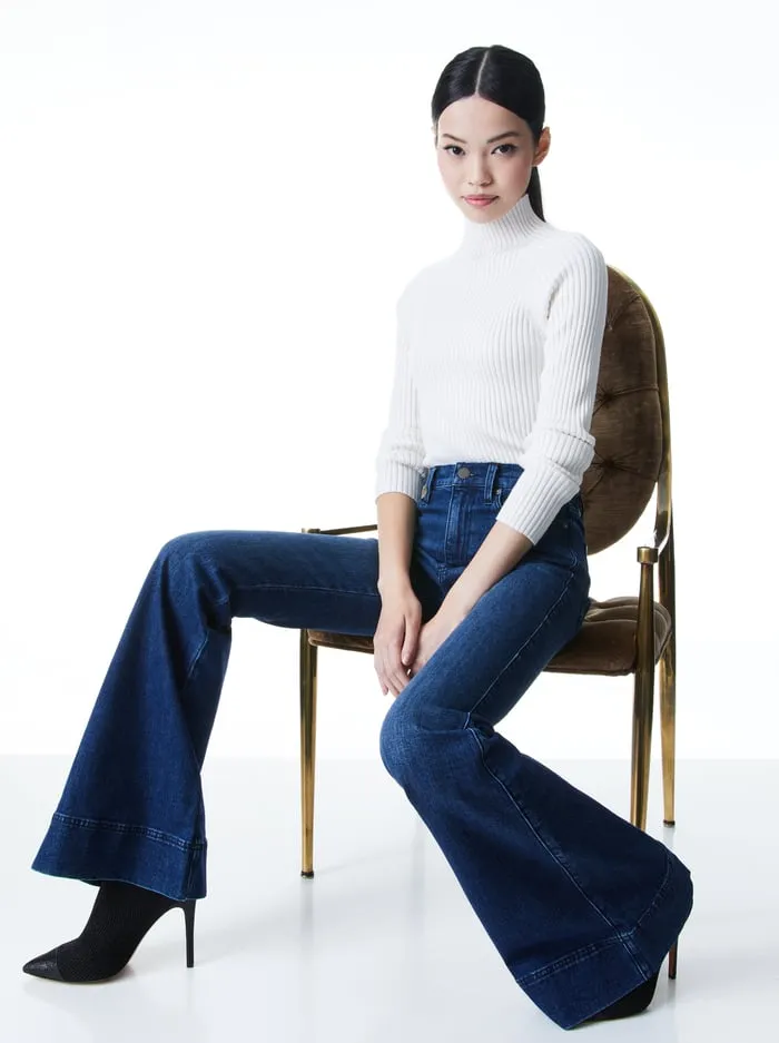 Women Alice Olivia Jeans Beautiful Bell Jean Love Train