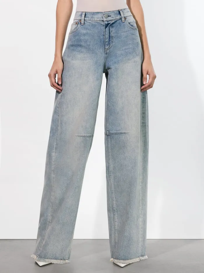 Women Alice Olivia Jeans Driggs Balloon Jean Sierra Light Blue