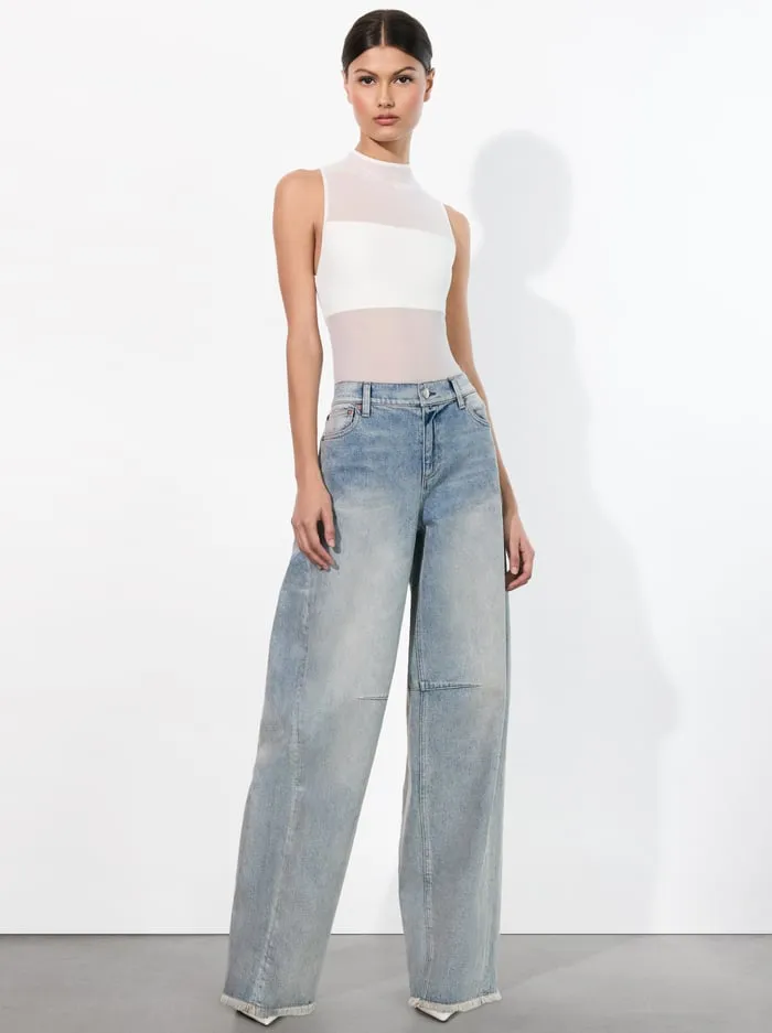 Women Alice Olivia Jeans Driggs Balloon Jean Sierra Light Blue