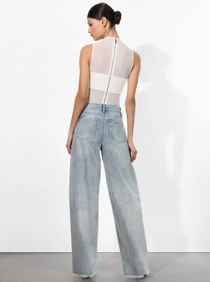 Women Alice Olivia Jeans Driggs Balloon Jean Sierra Light Blue