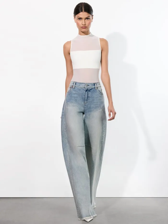 Women Alice Olivia Jeans Driggs Balloon Jean Sierra Light Blue