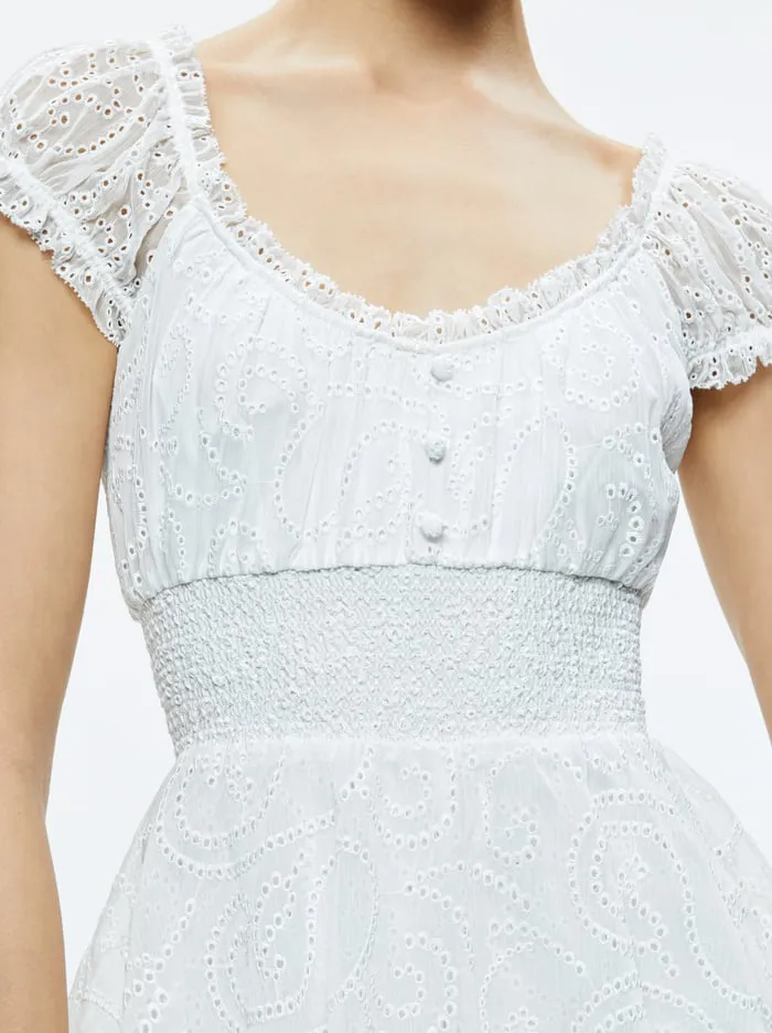 Women Alice Olivia Jumpsuits Rompers Gracie Ruffle Romper Off White