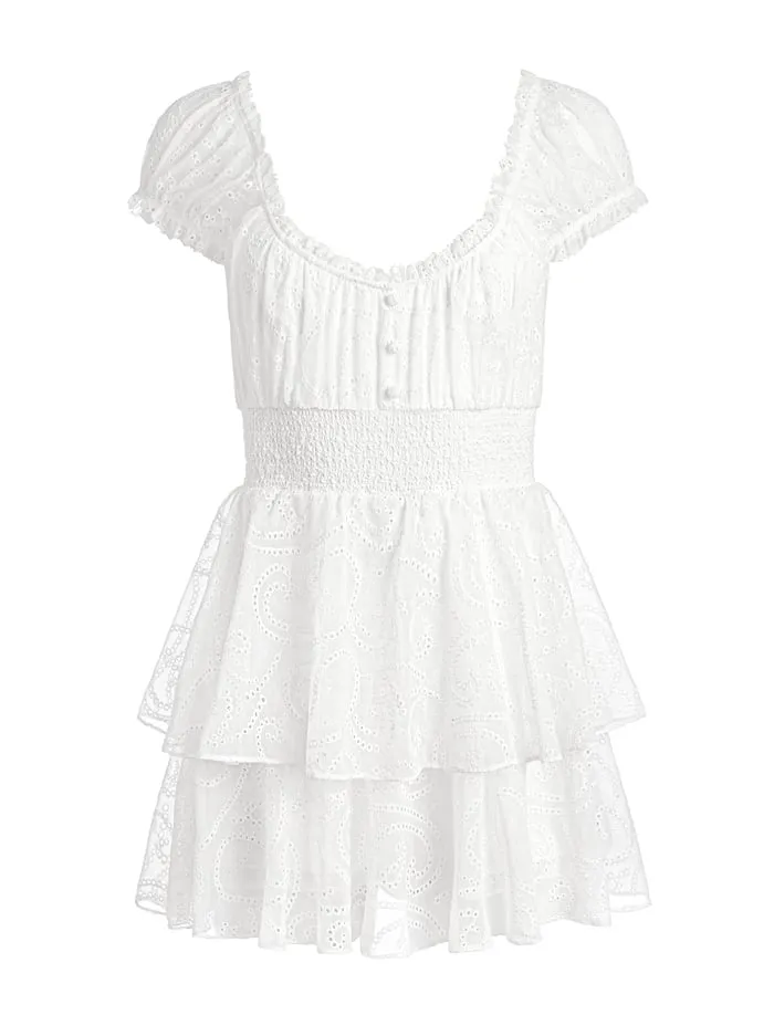 Women Alice Olivia Jumpsuits Rompers Gracie Ruffle Romper Off White