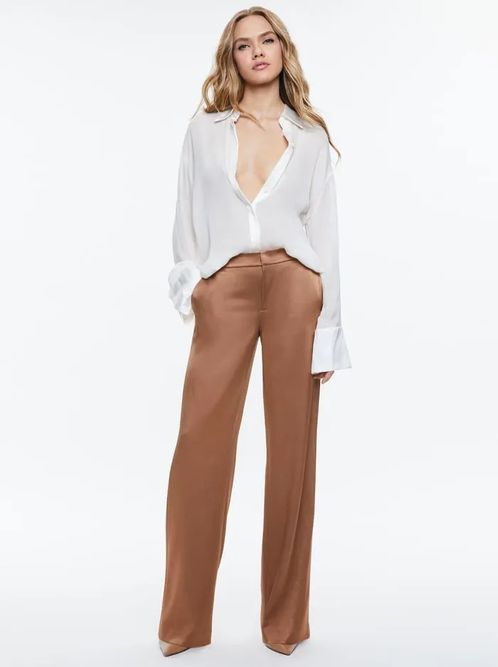Women Alice Olivia Pants Calvin Trouser Camel