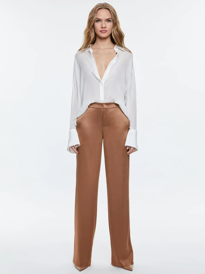 Women Alice Olivia Pants Calvin Trouser Camel