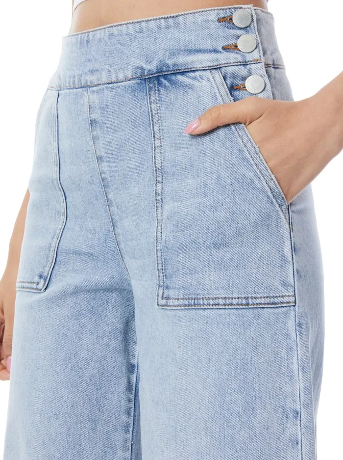 Women Alice Olivia Pants Donald Jean Rockstar Blue