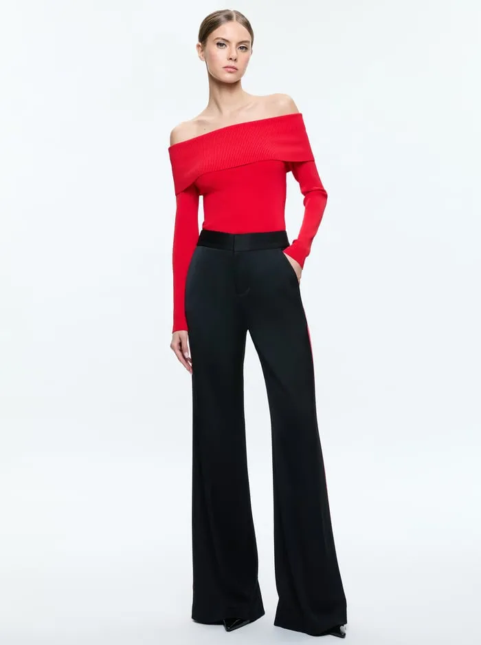 Women Alice Olivia Pants Dylan Pant Blackbright Ruby