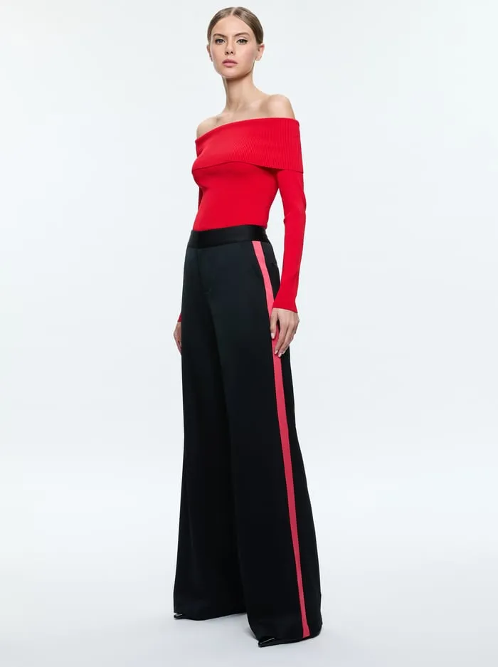 Women Alice Olivia Pants Dylan Pant Blackbright Ruby