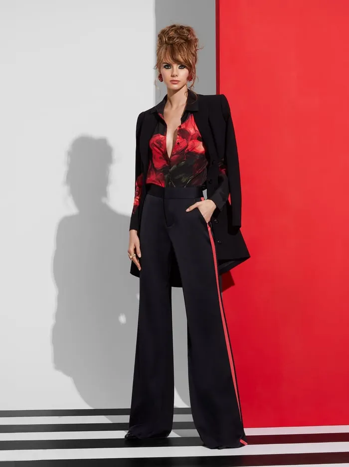 Women Alice Olivia Pants Dylan Pant Blackbright Ruby