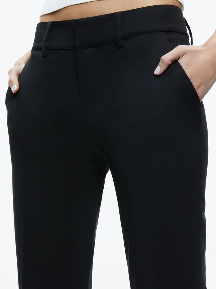 Women Alice Olivia Pants Janis Low Rise Cropped Flare Pant Black