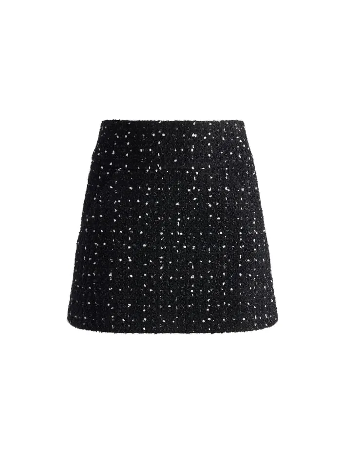 Women Alice Olivia Skirts Donald Mini Skirt Blackwhite