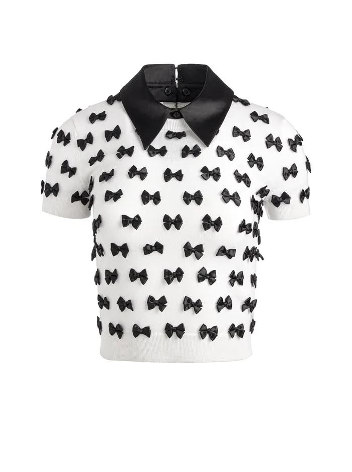 Women Alice Olivia Tops Ciara Pullover Soft Whiteblack