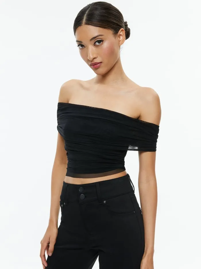 Women Alice Olivia Tops Isadola Top Black