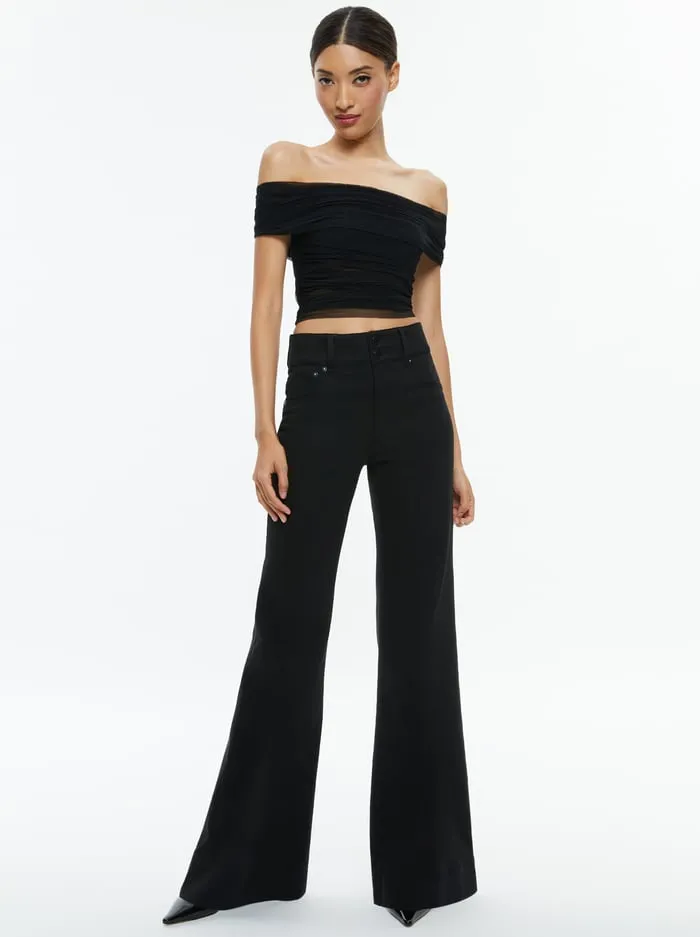 Women Alice Olivia Tops Isadola Top Black