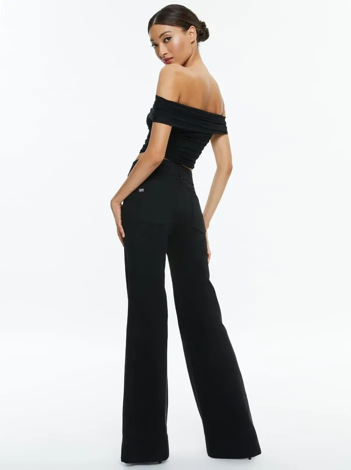 Women Alice Olivia Tops Isadola Top Black