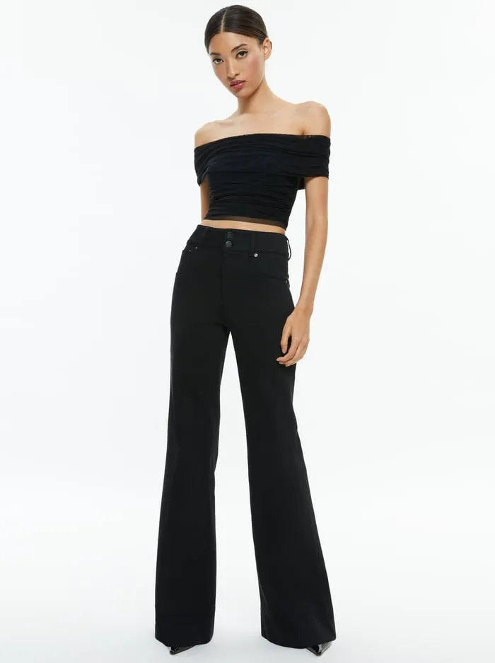Women Alice Olivia Tops Isadola Top Black