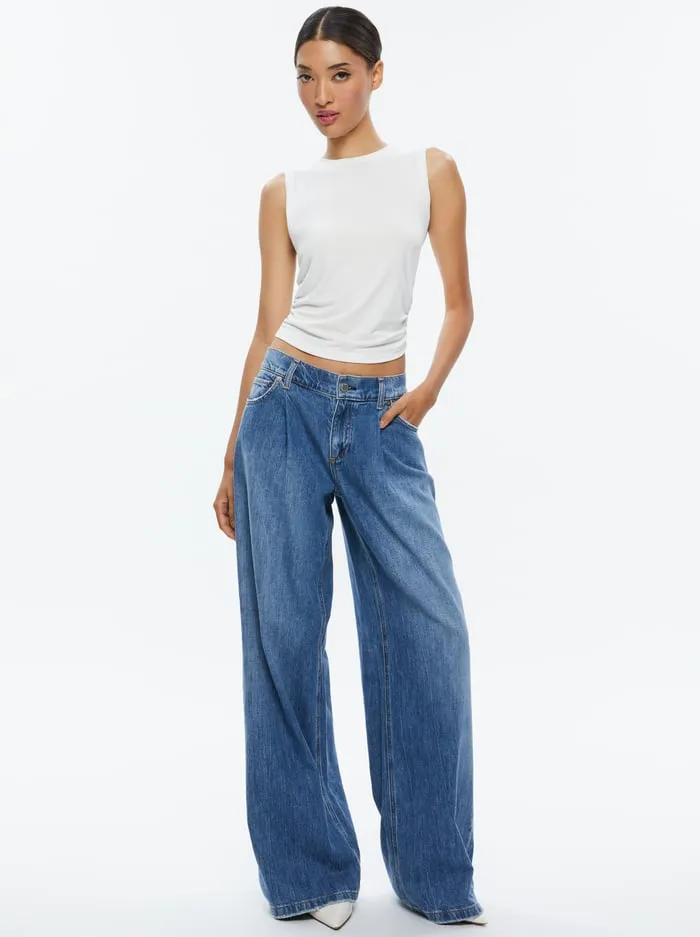 Women Alice Olivia Tops Kappa Cropped Tank Off White