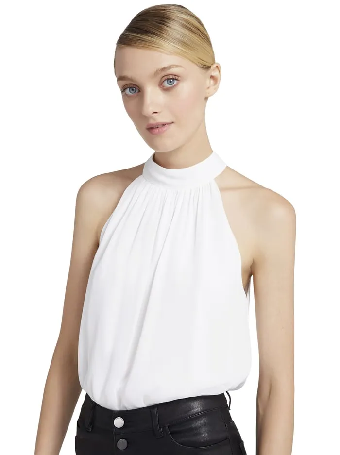 Women Alice Olivia Tops Maris Halter Top White