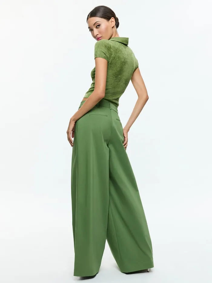 Women Alice Olivia Tops Martha Polo Avocado