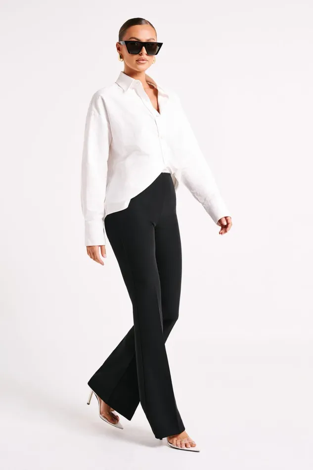 Women Allyson Oversized Shirt 8211 White White Meshki Basic Tops