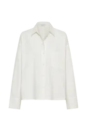 Women Allyson Oversized Shirt 8211 White White Meshki Basic Tops