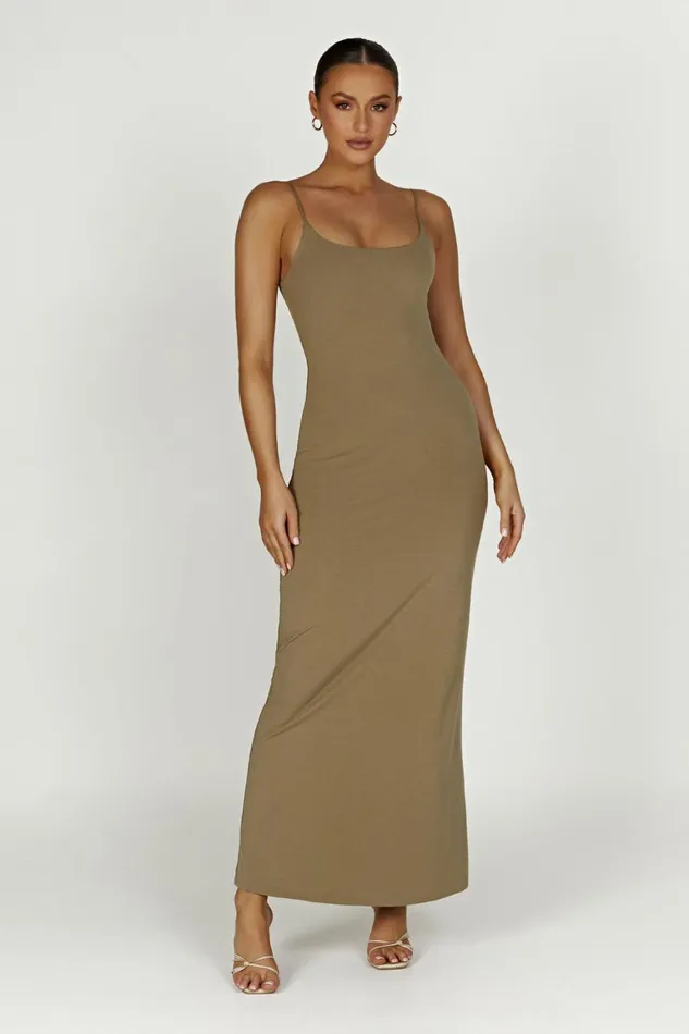 Women Aylani Cami Maxi Dress 8211 Olive Olive Meshki Maxi Dresses