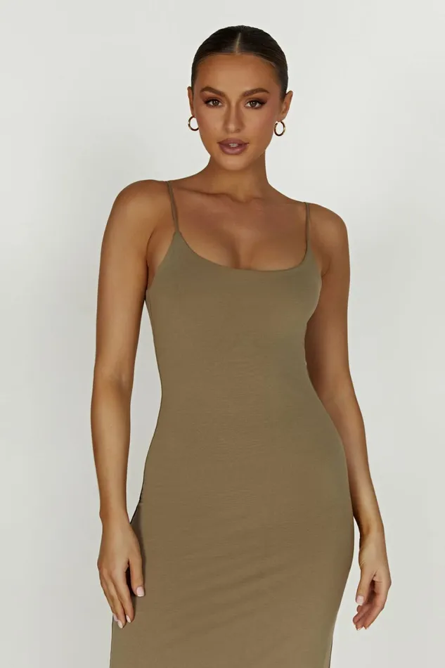 Women Aylani Cami Maxi Dress 8211 Olive Olive Meshki Maxi Dresses
