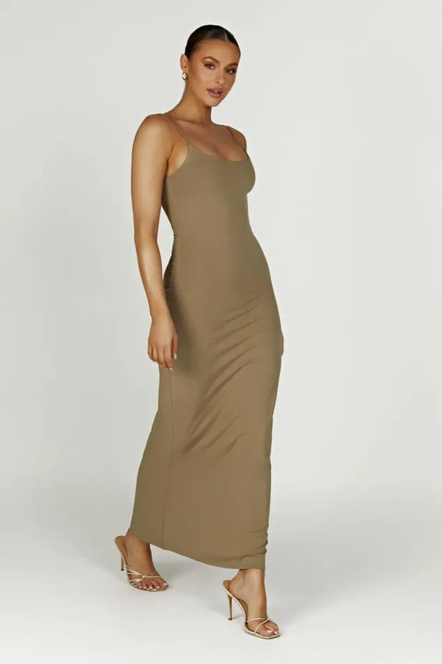 Women Aylani Cami Maxi Dress 8211 Olive Olive Meshki Maxi Dresses