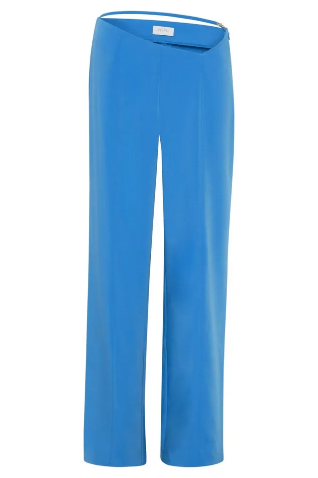 Women Bahar Mid Rise Wide Leg Strap Pant 8211 Azure Blue Azureblue Meshki Pants Women Bahar Mid Rise Wide Leg Strap Pant 8211 Azure Blue Azureblue Meshki Pants
