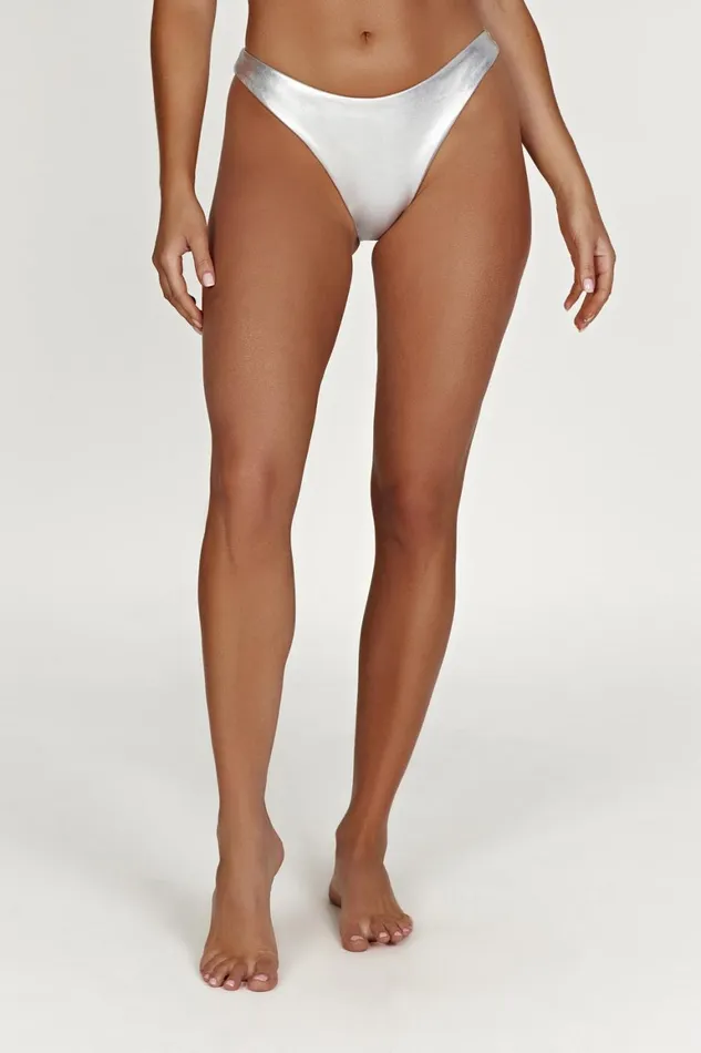 Women Bambi Metallic Cheeky Cut Bikini Bottoms 8211 Silver Silver Meshki Bikini Bottoms Women Bambi Metallic Cheeky Cut Bikini Bottoms 8211 Silver Silver Meshki Bikini Bottoms
