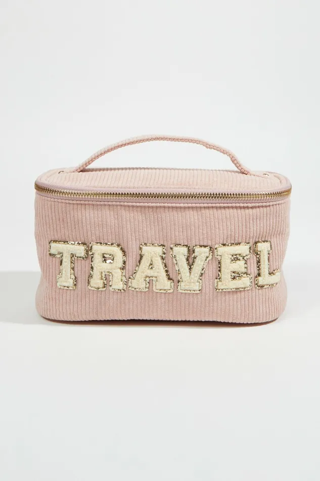 Women Bath Beauty Altar8217d State Travel Corduroy Cosmetic Train Case